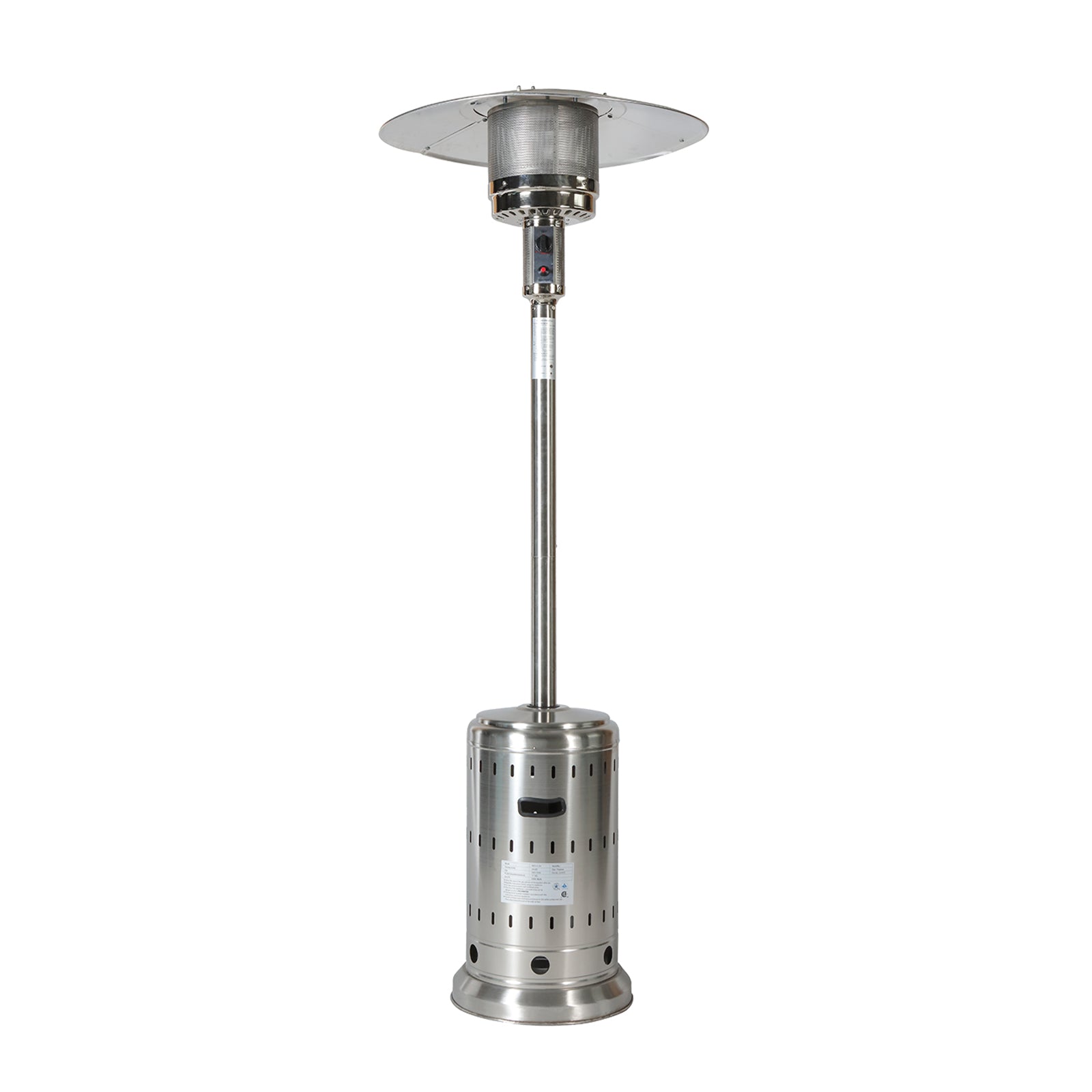 Gundir 48,000 BTU Propane Patio Heater with Wheels & Cover, Stainless Steel, Triple Protection for Outdoor Commercial Residential Use